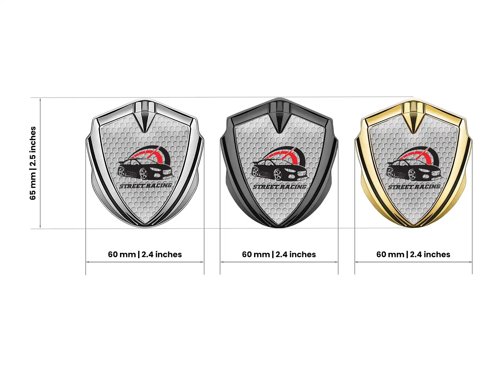 Custom Car Badge Racing Look Glossy Custom